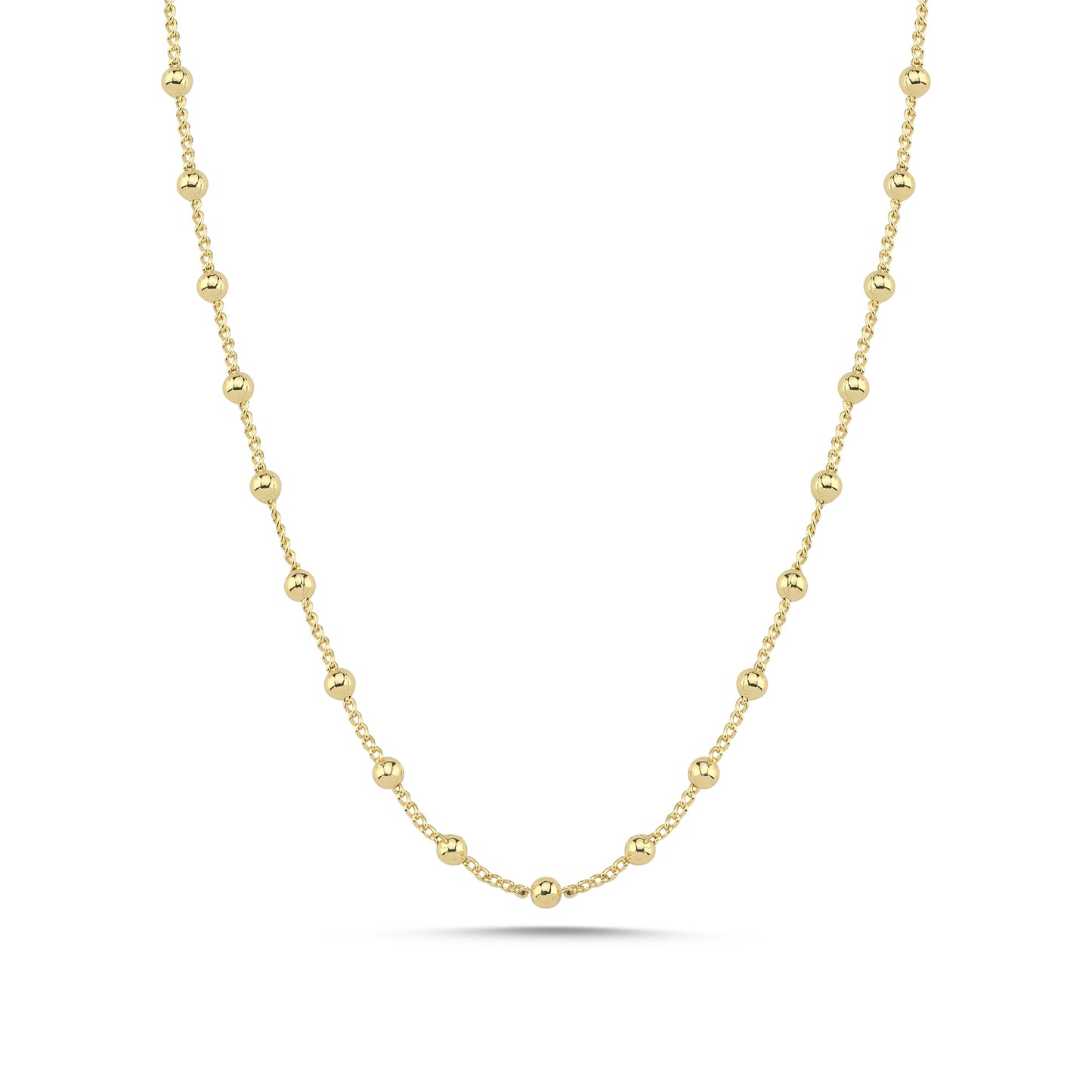 Gold Bead Chain Necklace