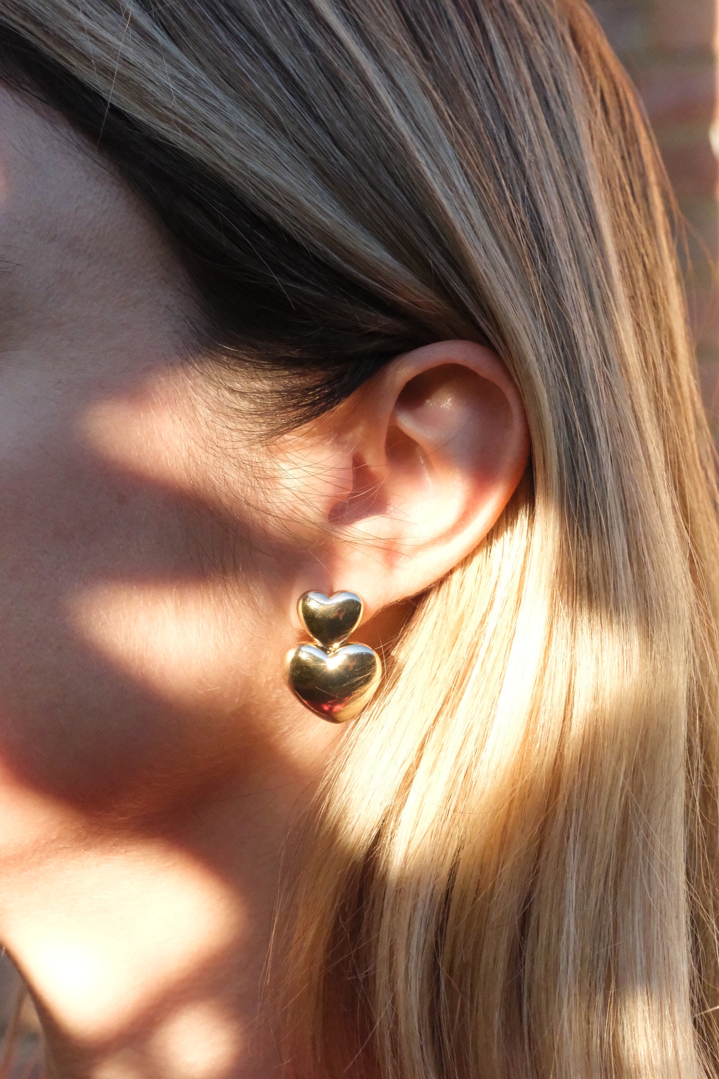 Double Heart Bold Earrings