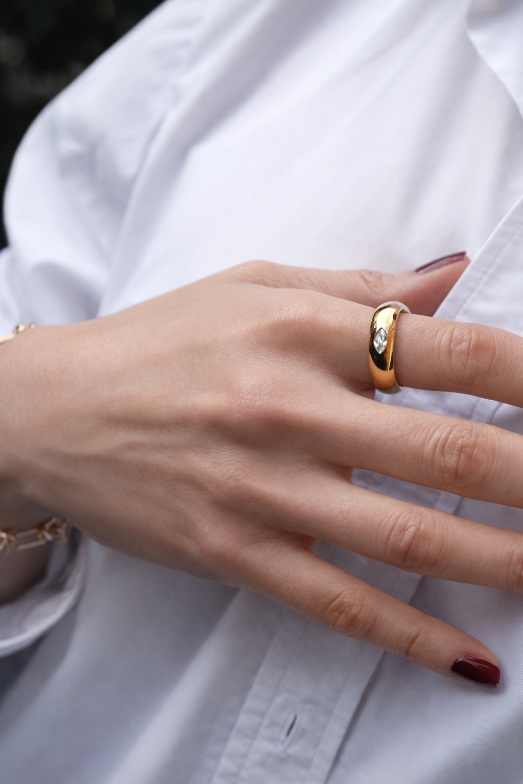 Golden Marquise Ring