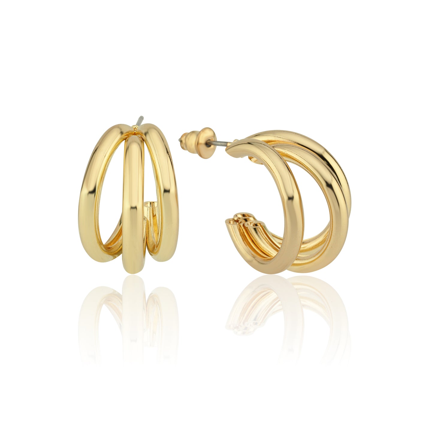 Radiant Triple Hoop Earrings