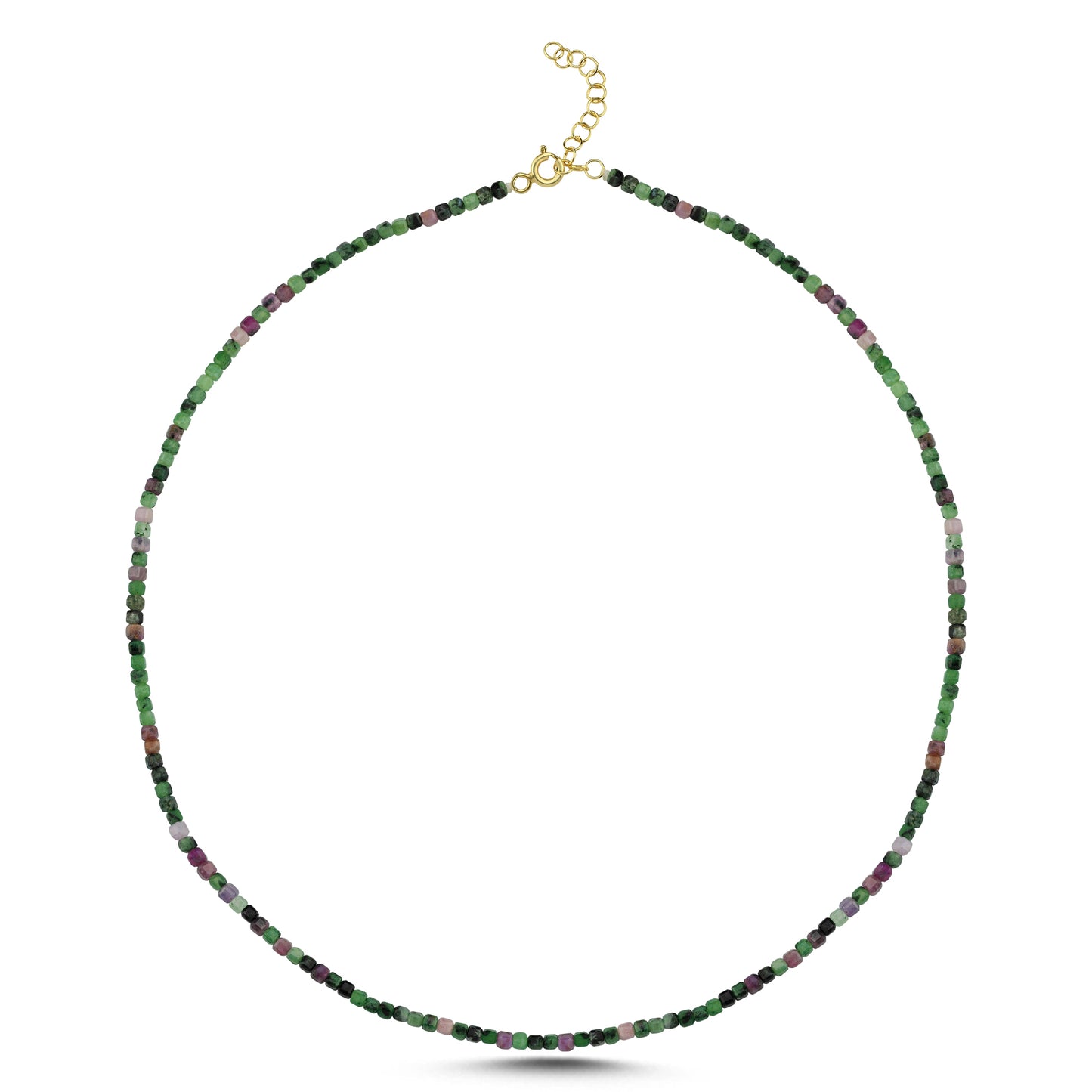 Ruby Zoisite Beaded Gemstone Necklace