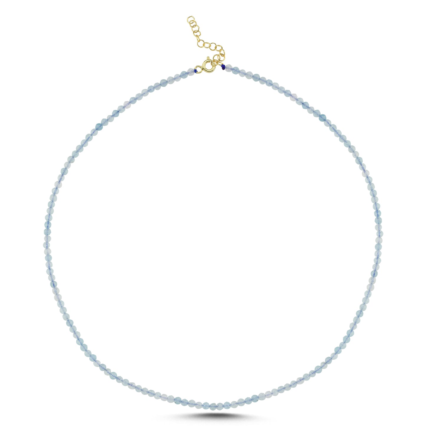 Aquamarine Beaded Gemstone Necklace
