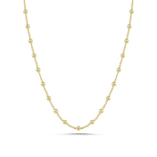 Gold Bead Chain Necklace