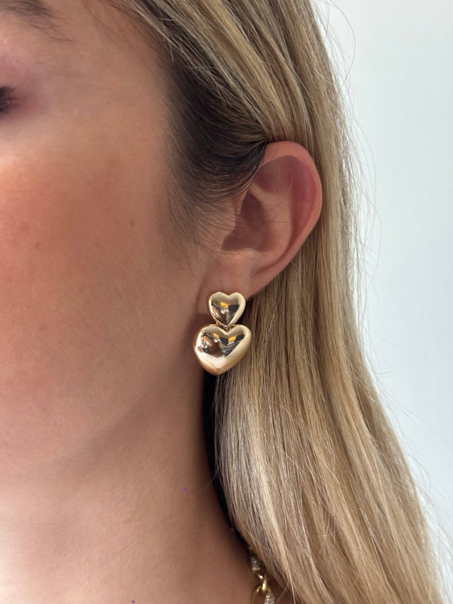 Double Heart Bold Earrings