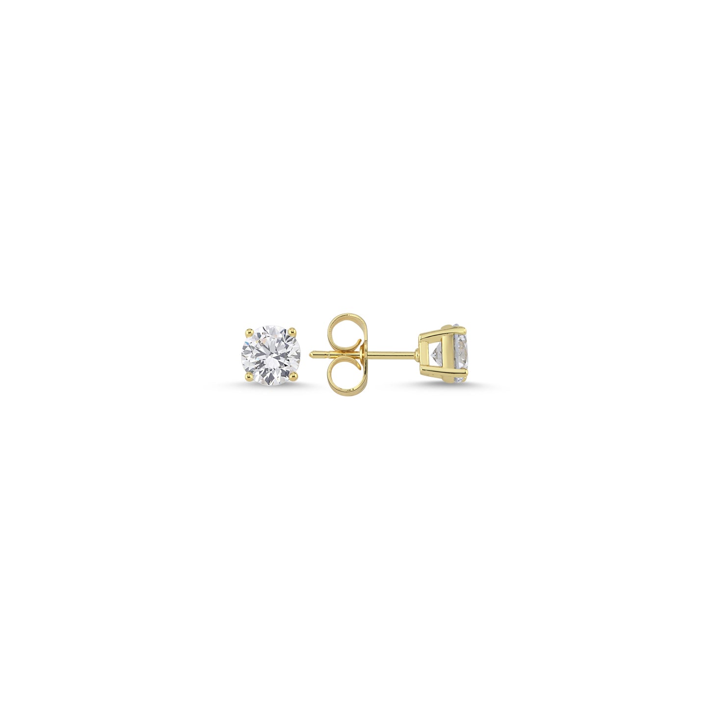 Round Cubic Zirconia Stud